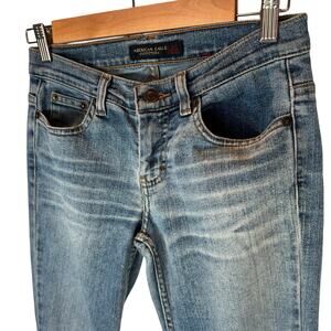 American Eagle Women’s 2 R Y2K Low Rise Bootcut Jeans Medium Wash Flare Denim